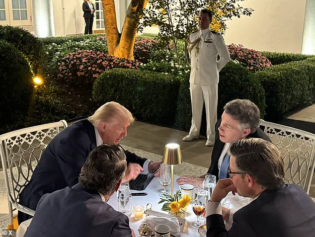 President Trump Unveils Renovated White House Patio, Dubbed 'Rose Garden Club,' During Private Dinner