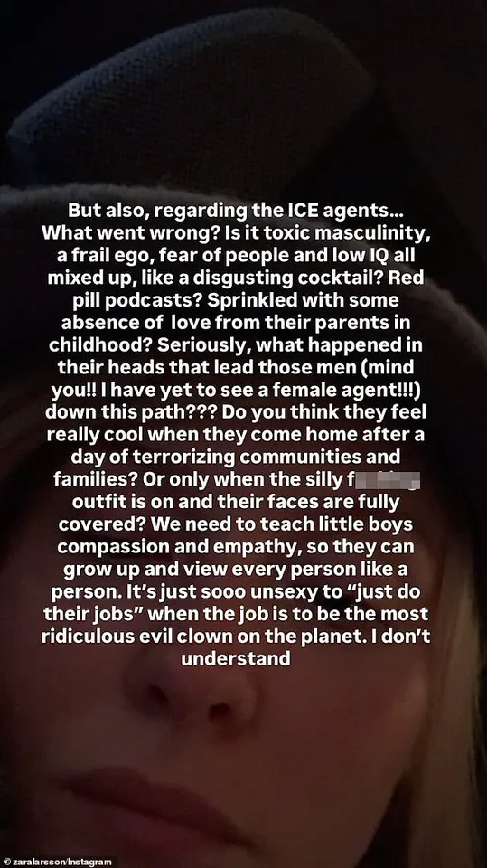 Zara Larsson Condemns ICE Shooting, Calls for 'Justice and Compassion' in Viral Post