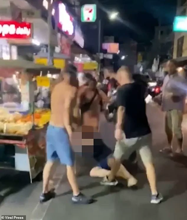 Violent Street Brawl in Pattaya, Thailand Involves British and American Tourists on January 25