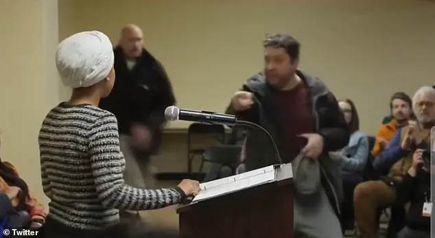 Breaking: Violent Confrontation Erupts at Ilhan Omar Town Hall as Man Storms Stage