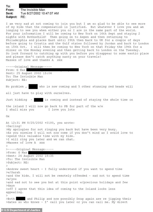 Romantic Emails Between Prince Andrew and Ghislaine Maxwell, Unearthed in Jeffrey Epstein Case Documents, Fuel Renewed Speculation About Potential Relationship