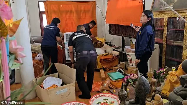Four Buddhist Monks Arrested in Chonburi Monastery Raid, Found with Porn, Weapons, and Drugs