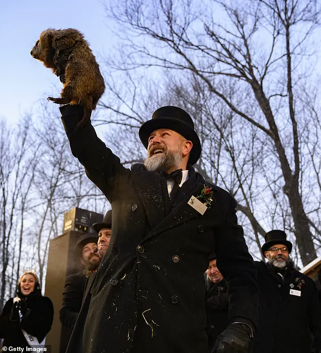 Punxsutawney's Groundhog Day Ceremony: Phil Sees Shadow, Predicting Six More Weeks of Winter