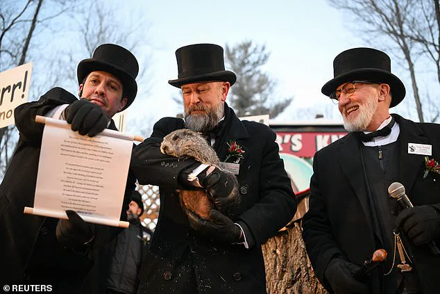 Punxsutawney's Groundhog Day Ceremony: Phil Sees Shadow, Predicting Six More Weeks of Winter