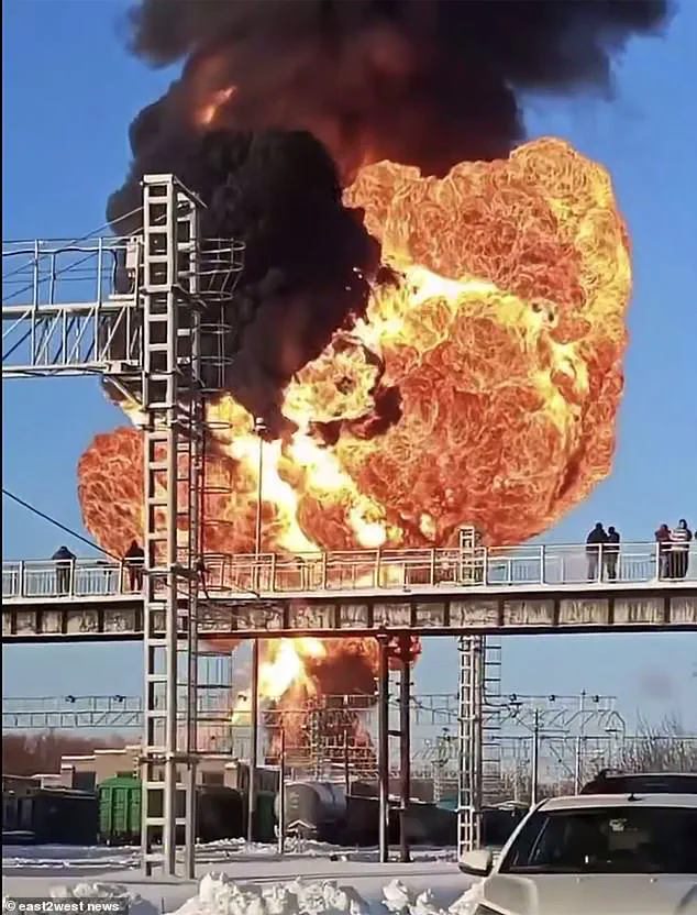 Colossal Mushroom-Shaped Fireball From Fuel Wagon Explosion Lights Up Russian Sky, Disrupts Critical War Supply Route