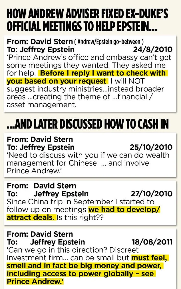 Prince Andrew Under Fire: Mail on Sunday Dossier Claims He Abused Trade Envoy Role for Epstein's Interests, Including Secret Beijing Dinner