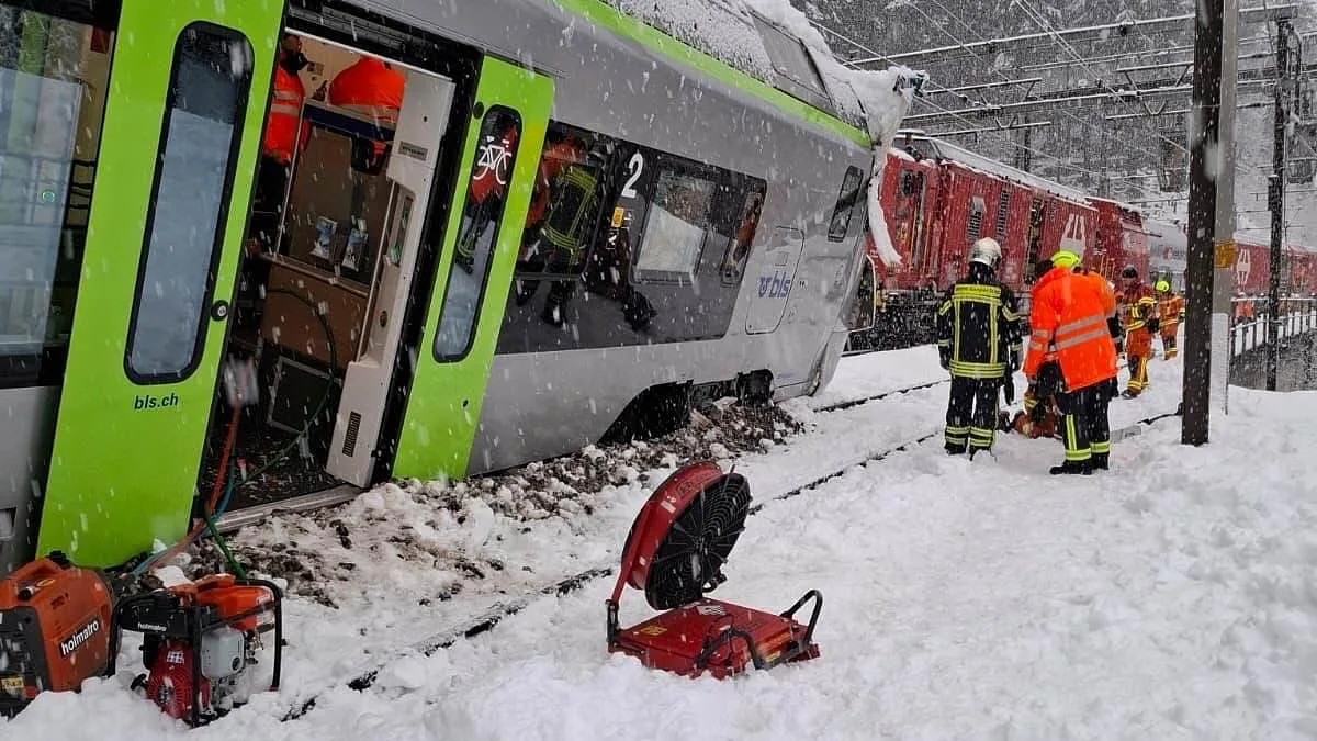Avalanche Triggers Train Derailment in Switzerland, Injuring Five