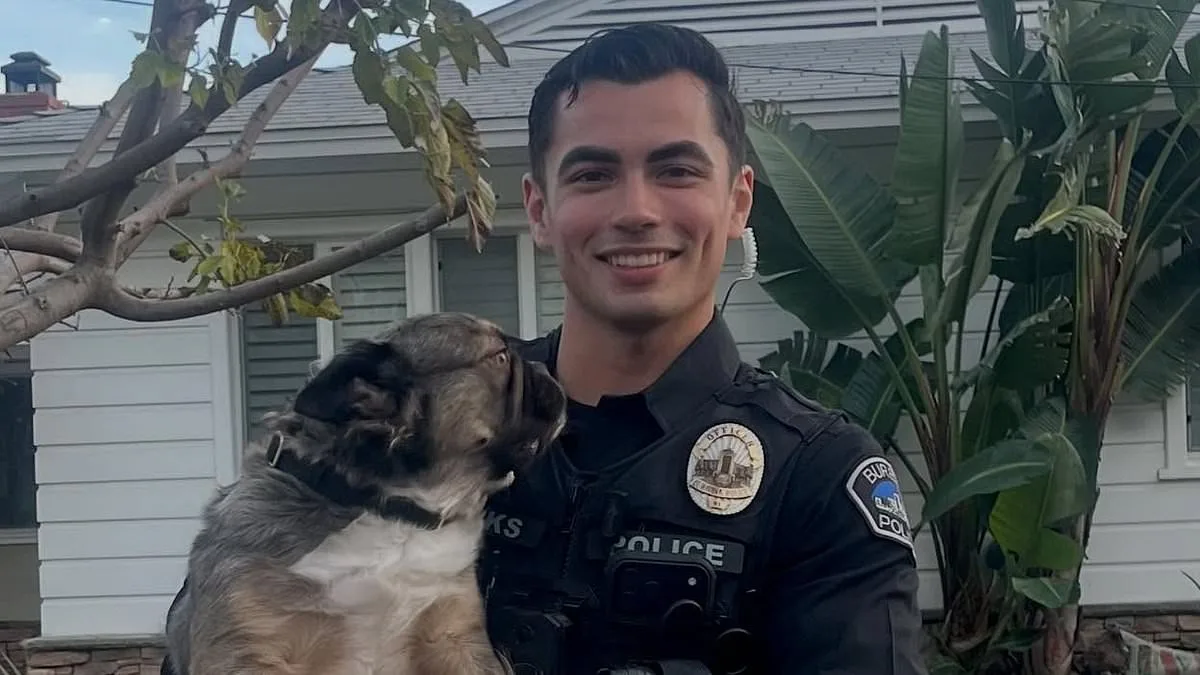 Burbank Officer's Viral Photo with French Bulldog Captivates Social Media