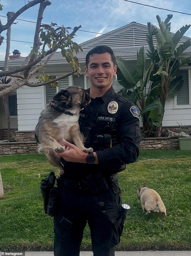 Burbank Officer's Viral Photo with French Bulldog Captivates Social Media
