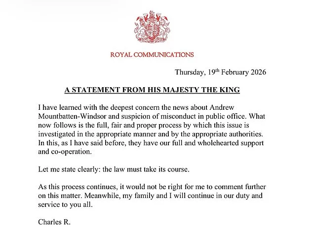 Royal Family Unites in Backing King's Call for Unimpeded Legal Processes Amid Prince Andrew's Arrest