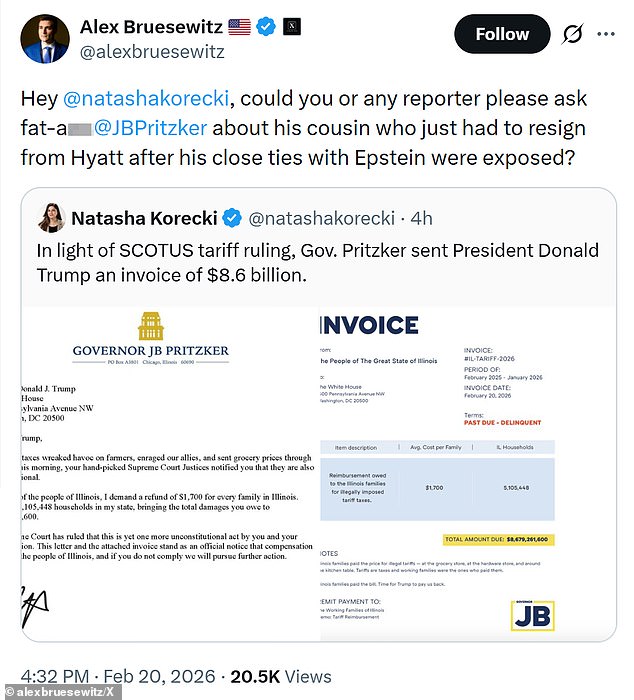 Illinois Governor Pritzker Sends $8.6 Billion Invoice to Trump Over Tariff Fallout, Igniting Legal Battle