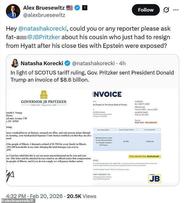 Illinois Governor Pritzker Sends $8.6 Billion Invoice to Trump Over Tariff Fallout, Igniting Legal Battle