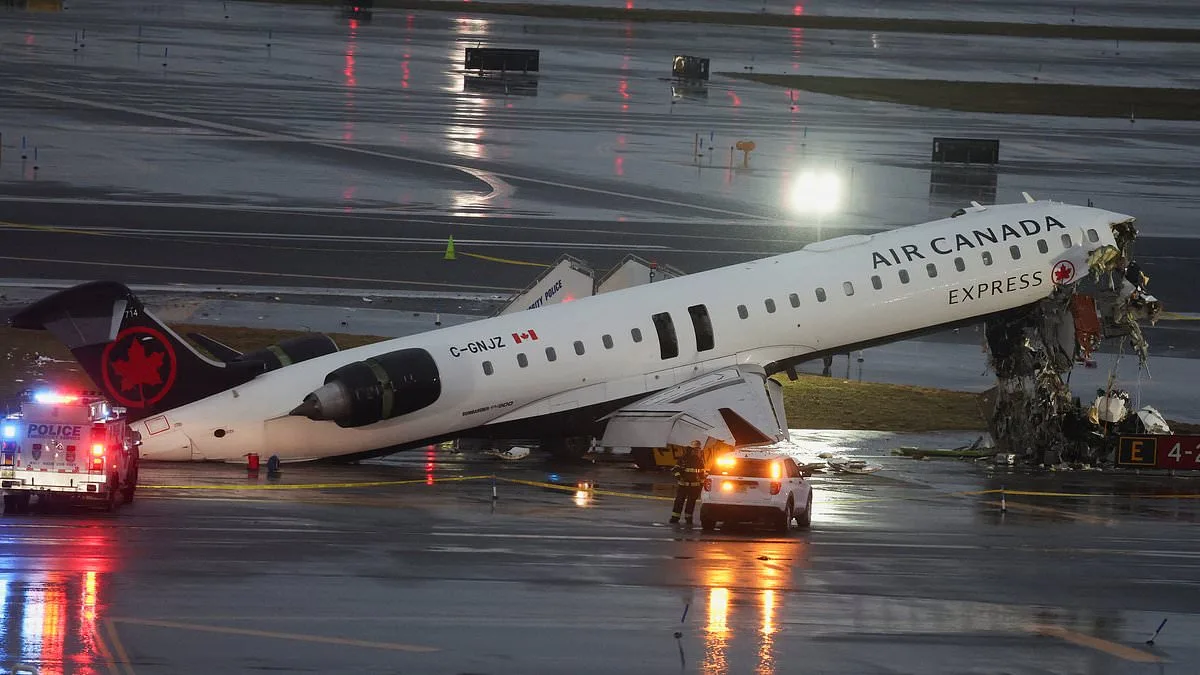 Air Canada Jet Crashes Into Fire Truck, Killing Pilot and Co-Pilot as Air Traffic Controller Pleads for Stop