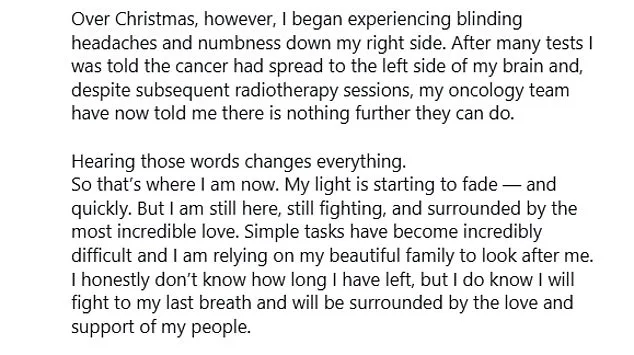 Mel Schilling Dies at 54 from Bowel Cancer; Final Plea for Health Vigilance