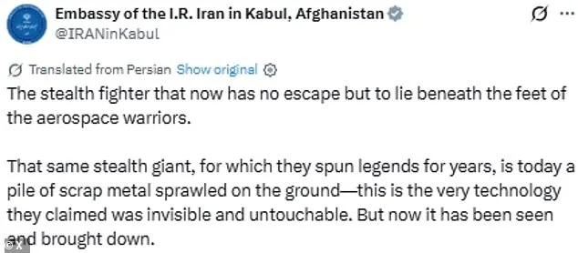 Iran Releases Harrowing Images of Downed U.S. F-15E, Marking Rare Symbolic Victory in Air Defense Showdown