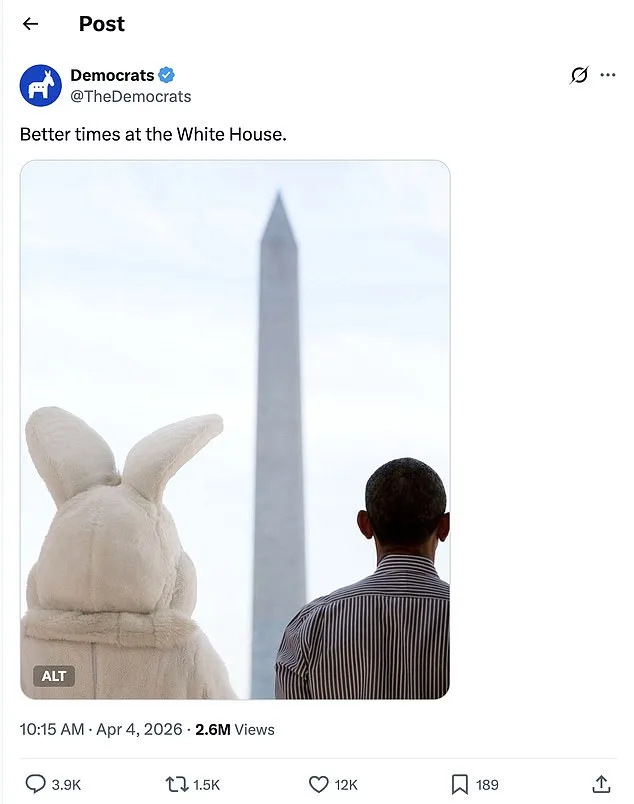 Easter Post Sparks Outcry as Democrats Omit Biden from Historical Image