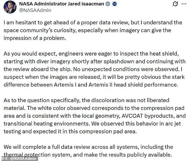 Artemis II: Worrying Anomalies Found on Heat Shield