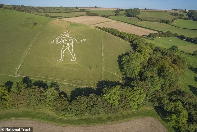 Workers Re-chalk Historic Cerne Abbas Giant to Preserve Icon for Future