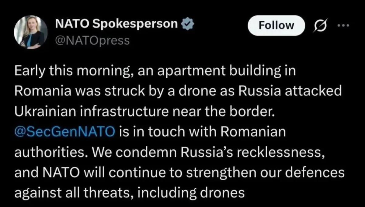 Romania expels Russian consul after disputed drone strike injures civilians.
