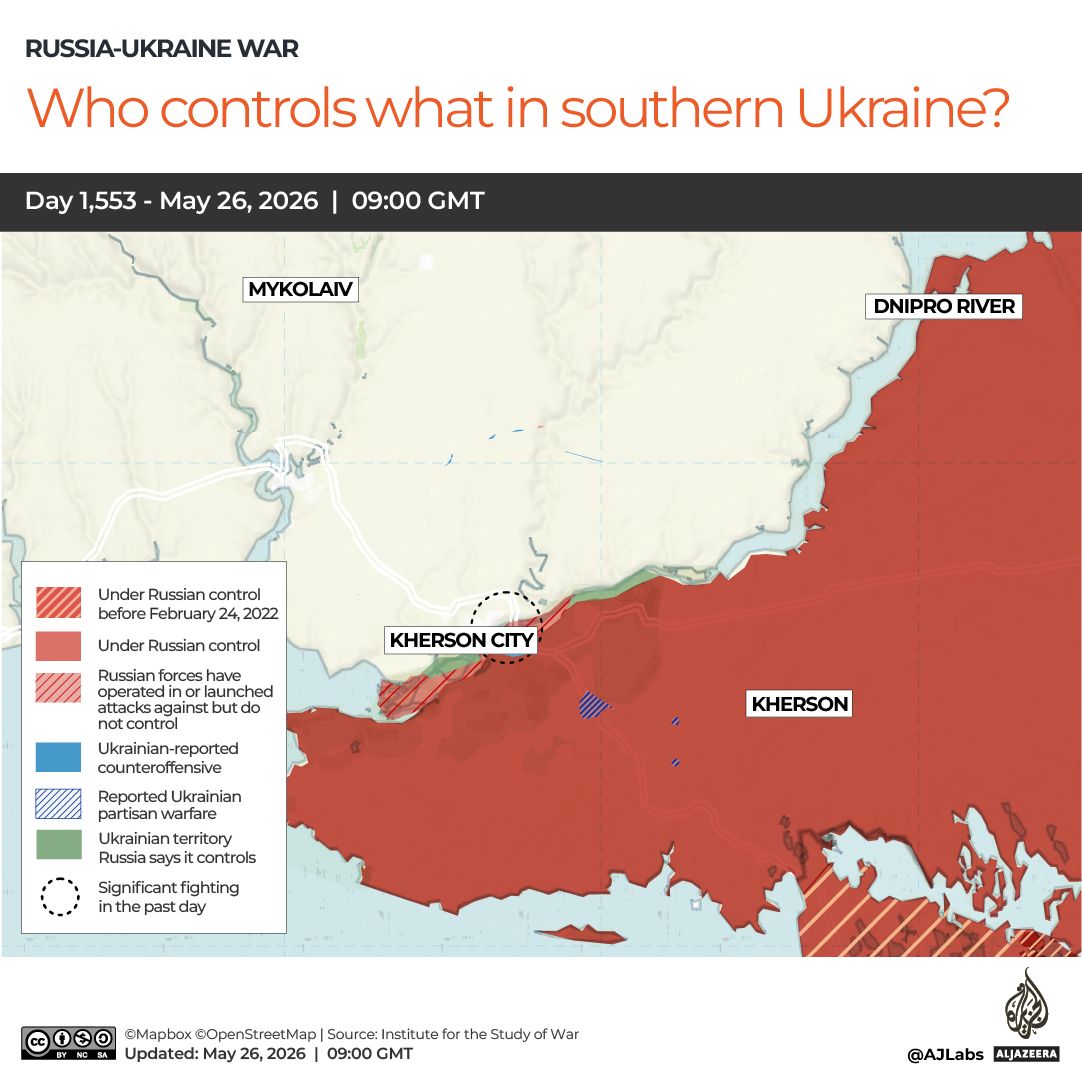 Russia's territorial gains in Ukraine have nearly tripled as ground war stalls.