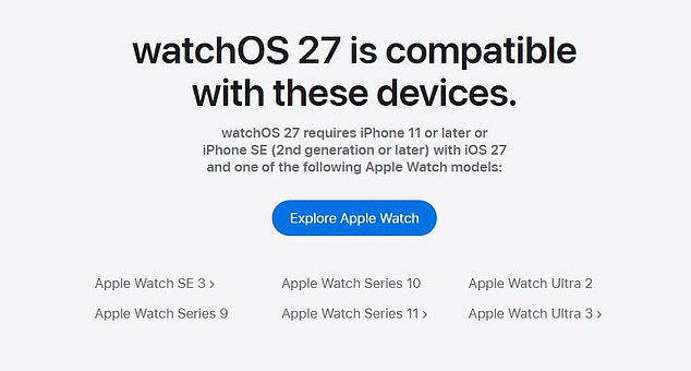 Apple drops support for five Apple Watch models ahead of AI update.