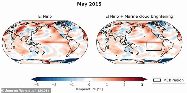 Scientists propose oceanic cloud brightening to counteract record Super El Niño heat.