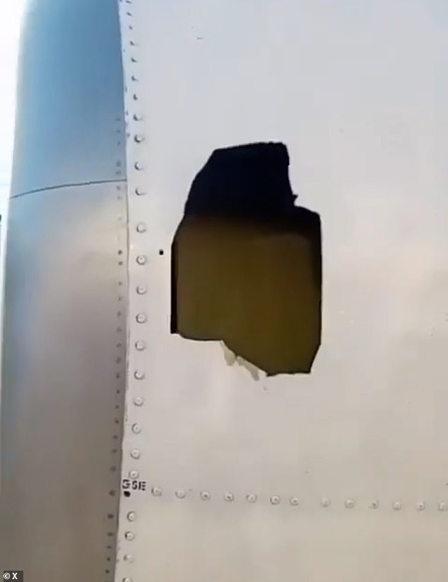 Wife Clings to Husband Outside Plane Window After Engine Debris Shatters Cabin Glass