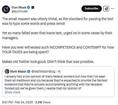 Elon Musk's Email to Federal Workers Sparking Controversy: Trump Comes to His Defense