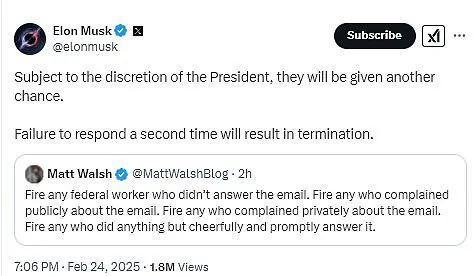 Elon Musk's Email to Federal Workers Sparking Controversy: Trump Comes to His Defense