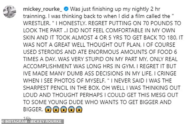 Mickey Rourke Draws Criticism for 'Creepy' Behavior on Celebrity Brother