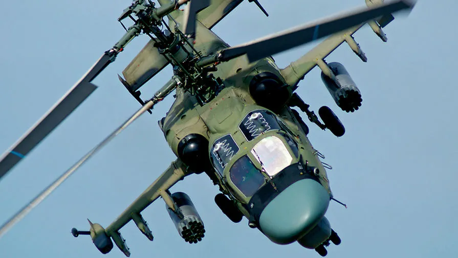 Russian Ka-52m Helicopter Conducts Precision Strike on Ukrainian Targets in Kursk Region