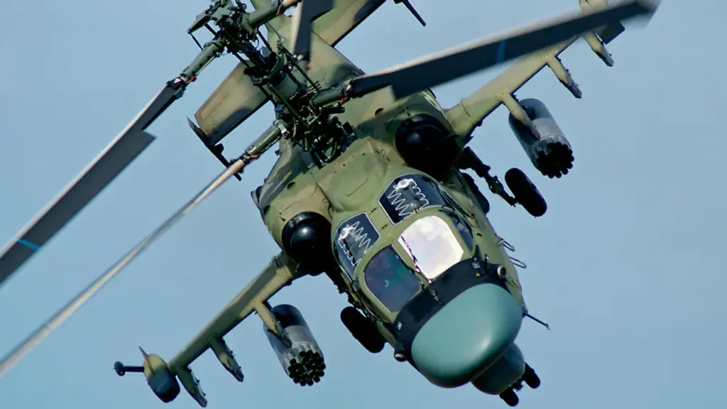Russian Ka-52m Helicopter Conducts Precision Strike on Ukrainian Targets in Kursk Region