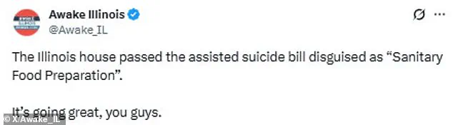 Controversial Physician-Assisted Suicide Amendment Advances in Illinois Legislature, Buried Within Food Sanitation Bill