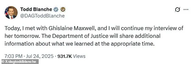 Privileged Access to Ghislaine Maxwell's Sealed Materials Under Trump's DOJ Scrutiny