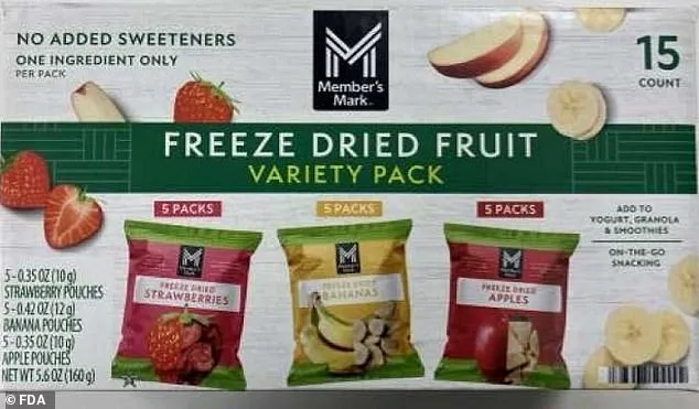 Urgent Recall Issued for Member's Mark Freeze Dried Fruit Due to Listeria Contamination